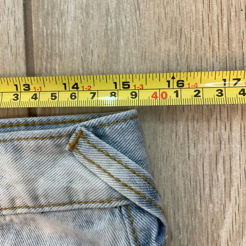 Free People We The Free Studded Denim Shorts Women's 28 Acid Wash Cutoff